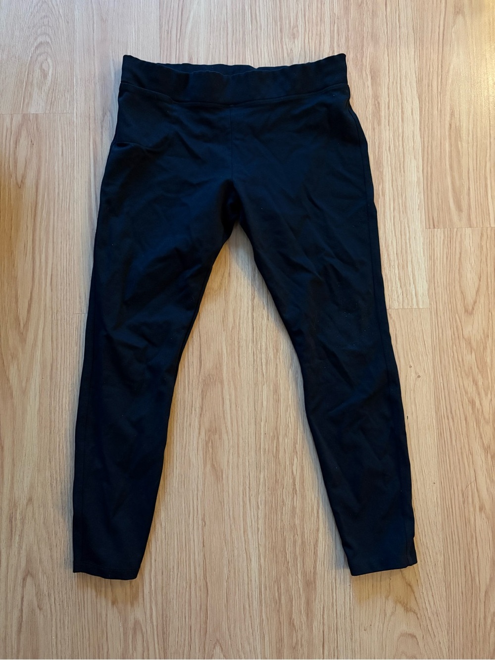 American Giant black ponte slim pull-on pants sz 12 minimalist capsule quiet lux
